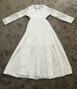 White Floral Lace Women’s Maternity Dress - Picture 1 of 6