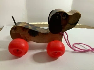 Vintage Fisher Price 1968 Little Snoopy Puppy Dog Wood Pull Toy # 693 Repair - Picture 1 of 8