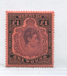 Bermuda KGVI 1942 £1 perf 14 mint o.g. hinged - Bild 1 von 1