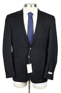 CANALI Suit 38 R (48 EU) Men's Black Stripe Wool Classic Fit Two Button $2495 - Picture 1 of 13