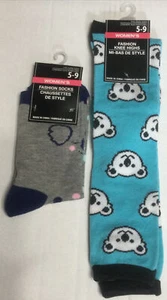 2 x Women’s Novelty Socks 5-9 Koala Animal Crew & Knee High Gift Set NEW 14 - Picture 1 of 2