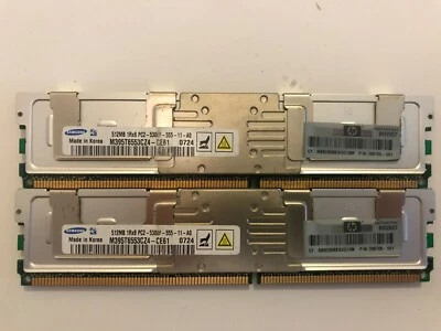 2 x Samsung 512 MB 1Rx8 PC2-5300F-555-11-A0 M395T6553CZ4-CE61 0724 - Image 1 of 3