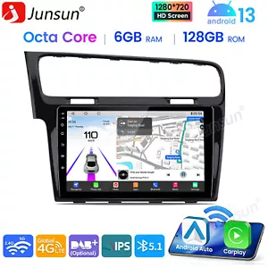 10" Carplay Android 13 Car Stereo GPS Sat Nav SWC WIFI BT KAM For Golf VII 2013-17 - Picture 1 of 19