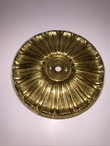 Vintage Messing Sunburst Decke Baldachin 6" Runde Rosette Abdeckplatte - Bild 1 von 9