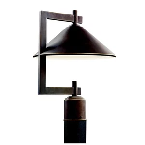 Kichler 49063 Bronze Single Light Outdoor Post Light From The Ripley Collection - Picture 1 of 8