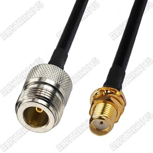 N Female  to SMA Female Jack Connector Lot RF Pigtail Jumper Coaxial Cable RG58 - Picture 1 of 3