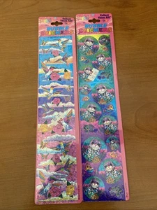 Vintage Lisa Frank Holographic Hummingbirds & Seals Bubble Sticker Sheets Sealed - Picture 1 of 9