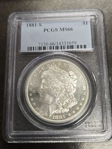 1881-S Morgan Silver Dollar PCGS MS-66 S66 Beautiful HIGH GRADE - Picture 1 of 10