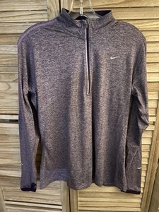 Camisa de correr Nike Dri-Fit para mujer manga larga púrpura talla 1/4 cremallera elástica - Imagen 1 de 4