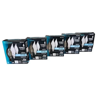 5 Ecosmart 40-Watt Equivalent Dimmable E12 Candelabra 3 Packs B11 Daylight Clear - Image 1 of 4