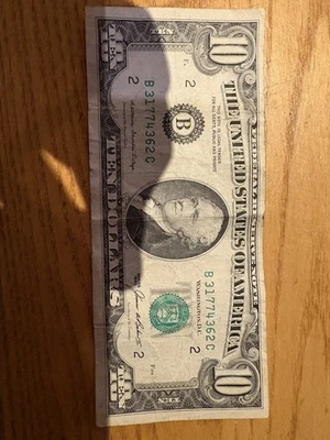 Rare Collectable 1985 10 Dollar Bill Federal Reserve Note - Image 1 of 4