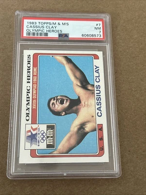 1983 Cassius Clay Muhammad Ali GRADED PSA 7 Topps M&M'S Olympic Heroes Boxing #7 - Image 1 of 4