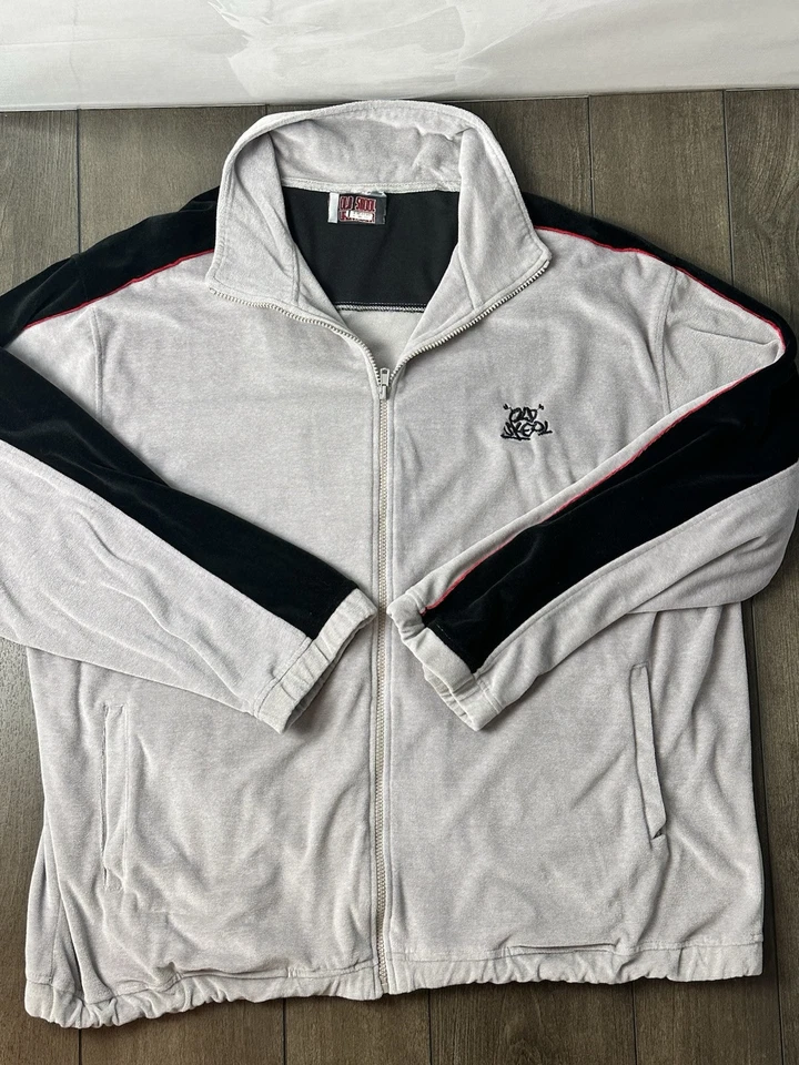 Chaqueta de chándal vintage Y2K Old Skool Urban Wear sensación suave para hombre 4XL gris Foto 1 de 4