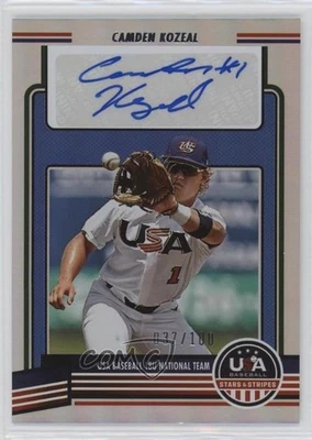 2023 Panini USA Baseball Stars & Stripes Holo /100 Camden Kozeal #18U-CK Auto - Image 1 of 2