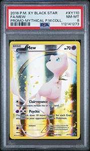 2016 POKEMON XY BLACK STAR PROMO MEW EX #XY110 PSA 8 NM #112141273 - Picture 1 of 2