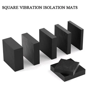 Rubber Anti-Vibration Pads Square Vibration Isolation Mats for Air Conditioner - Picture 1 of 7
