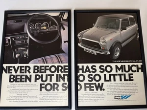 FRAMED Original 1979 Classic Mini 1000 Magazine Advert Poster Man Cave Retro - Picture 1 of 3