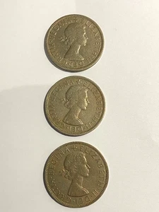 Queen Elizabeth Half Crown x 3 1954 / 58 / 67 Circulated Good - Picture 1 of 8