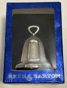 Reed & Barton EE. UU. Plateado Campana de Navidad Adorno 2001 - Imagen 1 de 7