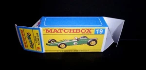 Matchbox Lesney No.19d Lotus Racing Car Reproduction Box (Box only) - Picture 1 of 3