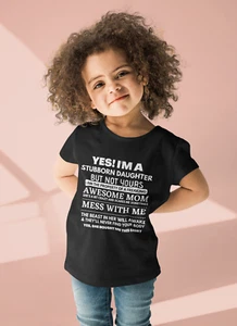 Stubborn Daughter Kid’s Premium Organic T-Shirt - Picture 1 of 4