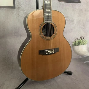 Left-Handed 12 Strings F-512 Acoustic Guitar Red Pine Top Rosewood Body Bone Nut - Picture 1 of 7