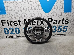 MERCEDES BENZ W253 X253 GLC VOLANTE PELLE NERO A0004603803 - Foto 1 di 8