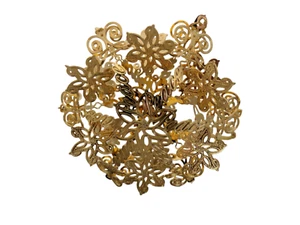 Holiday Peace Ornament Gold Tone (We Need In The World Today) - Picture 1 of 7