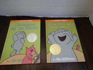 Lot of 2 Hardcover Elephant and Piggie Books in Spanish - Picture 1 of 2