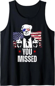 Trump You Missed - Pro Trump 2024 Tank Top - Picture 1 of 6