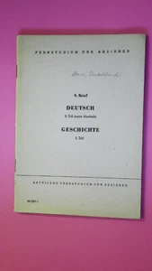 137564 FERNSTUDIUM DER ERZIEHER DEUTSCH GESCHICHTE - Bild 1 von 4