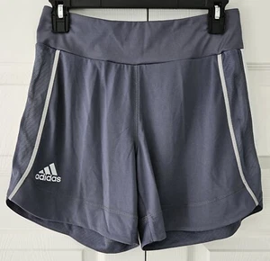 ADIDAS Climacool Athletic Shorts Womens Size XS Gray White Lightweight Logo NWT - Picture 1 of 8