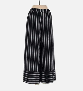 Patrizia Luca Milano Damenhose weites Bein schwarz weiß gestreift Größe Large - Bild 1 von 8