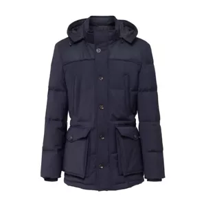 Chaqueta Parka Hackett Mayfair Acolchada Acolchada Azul Medio Premium Sudadera con Capucha - Imagen 1 de 12