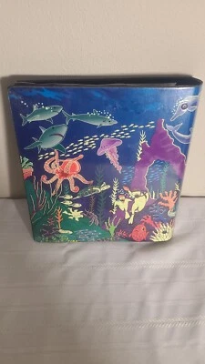 Vintage 90’s Style Underwater Fish Scuba Coral 3 Ring Binder Trapper Keeper - Image 1 of 4