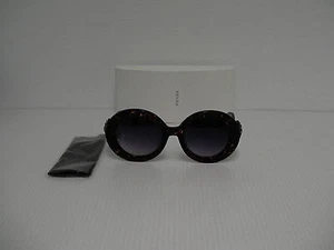 PRADA New Sunglasses womens round tortoise black arm spr 27QS Swarovski Crystal - Picture 1 of 9