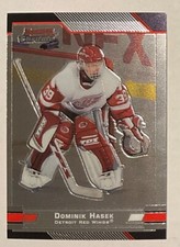 2003-04 DOMINIK HASEK BOWMAN CHROME GOALIE CARD #39 DETROIT RED WINGS