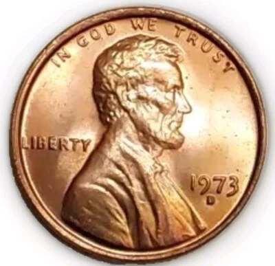 Gem Red 1973 D Lincoln Memorial Penny Uncirculated-Super Clean-Free Post - Image 1 of 4