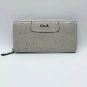 Coach Ashley Perforated Signature Ivory Envelope Wallet - Picture 1 of 11