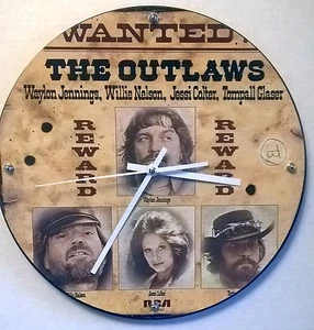 The Outlaws WantedAlbum Clock 11.5" round battery operated - Bild 1 von 7