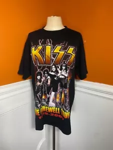 KISS The Farewell Tour 1973 - 2000 Single Stitch Black Graphic T Shirt Size L - Picture 1 of 6