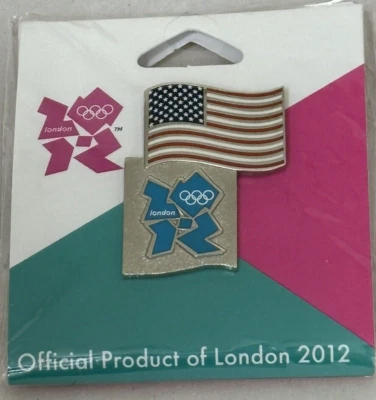 2012 Olympic Pin Team USA American Flag London - Image 1 of 2