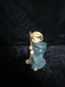 Monk holding Baseball Bat & Ball Figurine 1998 Friar Folk By Maureen SHIPS FREE - Picture 1 of 10