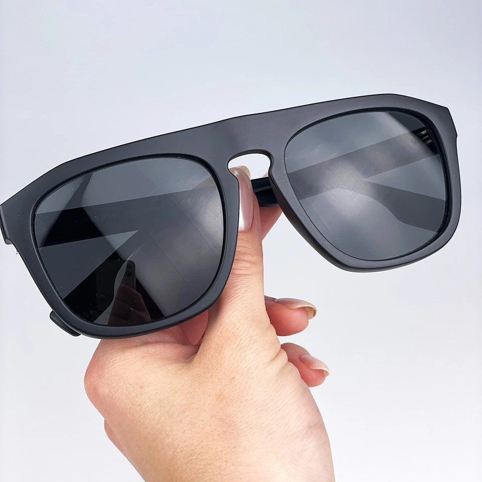 BURBERRY BE4396U 346487 Matte Black Grey Men's 57 mm Sunglasses