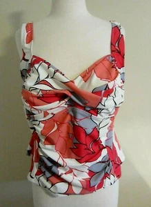 TRAJES DE BAÑO PARA TODOS Floral Cuello en V Twist Tankini Traje de baño Top Talla 22 - Imagen 1 de 12