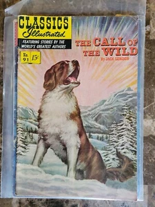 COMIC - THE CALL OF THE WILD. 1966 MARCH, NO 91. CLASSICS ILLUSTRATED - Picture 1 of 5