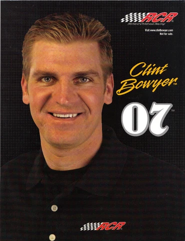2008 CLINT BOWYER "RCR" #07 NASCAR SPRINT CUP SERIES POSTCARD Cover