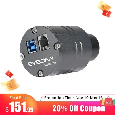 SVBONY SV305C Pro Planetary Camera Astronomy Guide Camera Eyepiece IMX662 USB3.0 - Image 1 of 4