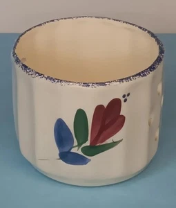 Vintage Ceramic Sponge Holder or Votive Candle Cup Hand Painted Floral Pottery - Picture 1 of 7