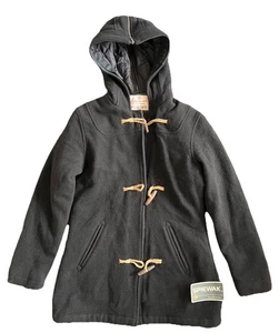 Spiewak Wool Coat For Women Size: M Color: Black , Hooded - Picture 1 of 8